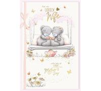 Me to You Tatty Teddy Carte de fête des mères faite à la main pour femme, ours partageant le thé, 15,2 x 22,9 cm - Collection officielle