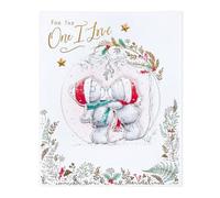 Me To You Tatty Teddy Carte de Noël faite à la main dans une boîte souvenir Inscription To The One I Love 20,3 x 25,4 cm Collection officielle