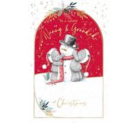 Me To You Tatty Teddy Carte de Noël pour grand-parents Inscription To A Lovely Nanny & Grandad 12,7 x 20,3 cm Collection officielle