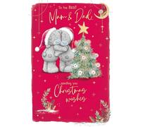Me To You Tatty Teddy Carte de Noël pour la meilleure maman et papa avec insert en papier illustré 15,2 x 22,9 cm - Collection officielle