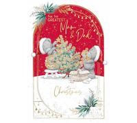 Me To You Tatty Teddy Carte de Noël pour maman et papa 15,2 x 22,9 cm - Collection officielle