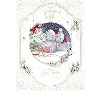 Me To You Tatty Teddy Grande carte de Noël faite à la main Inscription To My Wonderful Wife Collection officielle 22,9 x 30,5 cm
