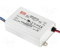 Mean Well APV-25-12 Transformateur LED tension constante 25 W 0 - 2.1 a 12 V/DC Pas de gradation, protection contre les surcharges