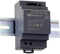 MEAN WELL DDR-60G-12 Convertisseur CC/CC pour rail (DIN) 12 V/DC 5 A 60 W Nbr. de sorties:1 x Contenu 1 pc(s)