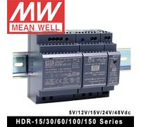 Mean Well HDR-15 30 60 100 150 série DC 5V 12V 15V 24V 48V, alimentation électrique Ultra mince en forme de marche sur Rail DIN