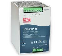 Mean Well SDR-480 series SDR-480-48 - Adaptateur secteur (montage sur rail DIN possible) - CA 115/230 V - 480 Watt - PFC actif
