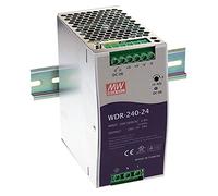 Mean Well WDR-240-24 240W Métallique unité d'alimentation d'énergie - Unités d'alimentation d'énergie (240 W, 180-550, 47-63, 18 ms, 91%, Surtension, Surchauffe, Surcharge, Court-Circuit)