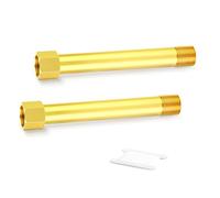 MEANLIN 2PCS Raccord extension double extrémité en laiton, filetage mâle 1/8" BSP vers femelle, longueur 125mm, connecteur droit pour systèmes pneumatiques et de plomberie