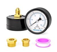 MEANLIN MEASURE 0-10 Bar/150PSI Manomètre pour pompe de puits, avec manchon hexagonal 1/4"x 1/2"BSP et 1/4"x 3/8"BSP, centre de test de pression pour filtre à sable de piscine,montage à l'arrière