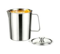 Measuring Cup - Stainless Steel Double-Scale Heat-Resistant Container With Lid, Kitchen Measuring Gadgets | For Cooking Prepping Oven Dishwasher Freezer Kitchen Home House Indoor