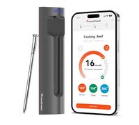 Meatmeet S Pro Thermomètre Cuisine Sans Fil, Thermomètre à Viande Connectée | 6 Capteurs ±0,1°C Précision, Étanche IP69, Puce Bluetooth PA Améliorée, pour Barbecue, Four, Gril, Cuisine