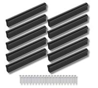 Meblando - Lot de 10 poignées de meuble - Poignées d'armoire - Poignées à deux points - Poignées de porte universelles de qualité supérieure - Noir mat