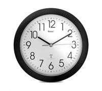 Mebus Horloge murale 52450 radiopilotée 26 x 26 cm ép. 4,5 mm noir