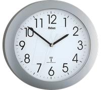 MEBUS 52451 - Horloge murale radiocommandée, analogique, Ø 25,5 x 25,5 cm, pla