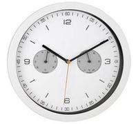 Mebus Horloge murale 52826 radiopilotée thermomètre hygromètre 26 cm x 42 mm blanc