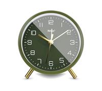 Mebus 56972 Réveil Silencieux avec Design élégant, Snooze et Cadran Lumineux - Vert pour n'importe Quelle pièce