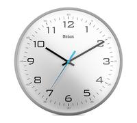 Mebus analoge Quarz-Wanduhr klassisches Design kräftige, große Ziffern 30cm Durchmesser/Farbe: Grau-Weiß/Modell: 16249