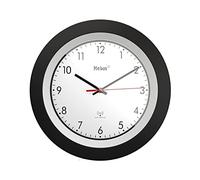 Mebus Funk-Wanduhr/klassisches Model/schwarzer Rahmen/weißes Zifferblatt / 29cm Durchmesser/Rund/Funkuhr (DCF77) / Modell: 19447 / Farbe: Schwarz, Weiß