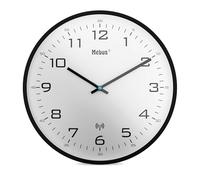 Horloge radiopilotée Mebus 13079 radiopiloté(e) 30 cm noir mécanisme d'horloge silencieux
