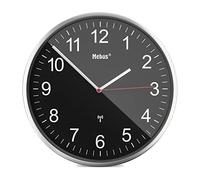 Mebus Horloge murale 19578 radiopilotée 30 cm argent mécanisme d'horloge silencieux