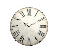 Horloge murale ancienne avec chiffres romains | Silencieuse grâce à un mouvement à quartz précis | Couvercle en verre en forme de dôme | Petit format, style ancien