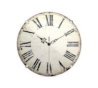 Mebus Horloge Murale Vintage avec Chiffres Romains I sans Bruit de tic-tac grâce au Mouvement à Quartz précis I Couvercle en Verre dôme I Diamètre : 35 cm Taille Antique