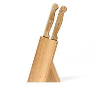 LIVOO Bloc de 6 couteaux à steak MEC133 11 cm – bloc bois d'acacia