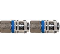 Mecafer 156322 Coupleur rapide métal universel 3/8 f, Gris (Lot de 2)