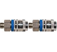 Mecafer 156422 Coupleur rapide métal universel 1/4 m (Lot de 2)