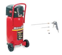 Mecafer 425090 Compresseur 50 L 2 hp fifty mecafer & BGS 3215 | Soufflette à air comprimé | fonte d’aluminium | 3 buses