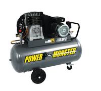 MECAFER Compresseur 100 L 3HP Bicylindre courroie 10 bars Semi Pro PowerMonster