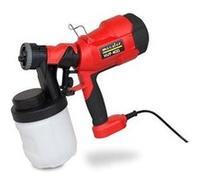 Mecafer Pistolet à peinture HVLP HVP400 400 W – Buse 2,5 mm, Cuve 900 ml – Noir/rouge