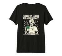 Mécanicien alimenté par du café et des boulons manquants T-Shirt Haut de Gamme