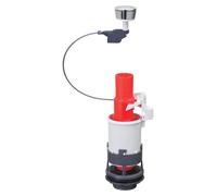 Mécanisme de chasse d'eau pour toilettes, avec câble, gris/rouge, 1 pièce