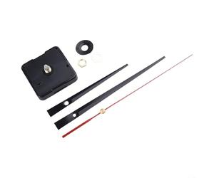 Mécanisme de mouvement d'horloge à quartz avec tige de 16,8 mm pour réparation d'horloge murale, kit de moteur silencieux avec aiguilles et fixations, noir (B)