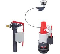 Mécanisme de WC double poussoirs à câble WIRQUIN MW² avec robinet flotteur Jollyfill latéral