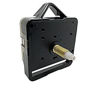 Mécanisme du mouvement d’horloge silencieux Supersweep de rechange, accessoires de fixation fournis, Plastique, Noir , Long - Gold thread 13mm - Total 21mm