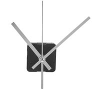 Mécanisme Horloge Murale Silencieux à Quartz Aiguilles Métalliques DIY | Mouvement de Remplacement, Tige Longue 20mm, Pile Aa 1,5 V, Finition Argentée, pour Réparation Domestique