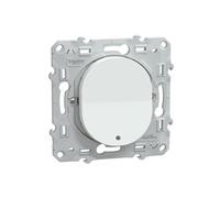 Mécanisme poussoir OVALIS à fermeture lumineux blanc LED bleu 250 V - - S320276