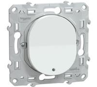 Schneider Electric - Ovalis - poussoir à fermeture lumineux - 10AX - LED bleu 250V - Blanc - S320276