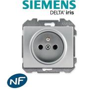 Siemens - prise 2p+t aluminium delta iris aluminium G