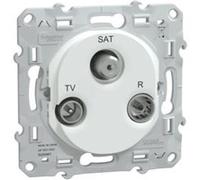 Schneider Electric - Ovalis - prise TV/R/SAT - Blanc - S320461