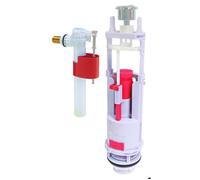 Mécanisme WC double poussoir - SOMATHERM FOR YOU - Avec robinet latéral NF - Système à étrier