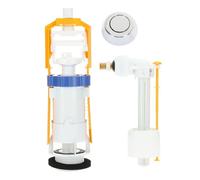 Mécanisme WC interrompable chromé + robinet flotteur standard - GARIS - W03-4500G