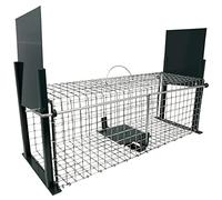 Mecanix Piège à Fauve Galvanisée 50X18X18 cm pour capturer Les Animaux | Piege/Trappe Vivant Double entrée, Cage/nasse Exterieur Un Rat, Campagnol, Lapin, fouine, lievre, martre…
