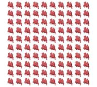 MECCANIXITY Lot de 100 blocs de jonction de rail DIN UK-2.5B pour montage sur rail - Porte-fusible à vis - Support de fil - Vis de butée pour circuits électroniques à faire soi-même - Rouge