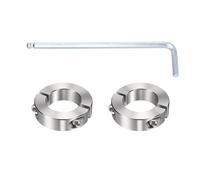 MECCANIXITY Lot de 2 colliers d'arbre à double fente, alésage de 32 mm, 54 | Collier de serrage monobloc en acier inoxydable 304 avec vis de réglage pour machines-outils industrielles