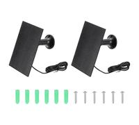 MECCANIXITY Lot de 2 panneaux solaires pour caméra Ring - Chargeur de panneau solaire USB 4 W 6 V avec câble de port de type C de 1,8 m - Support mural réglable à 360° pour sécurité extérieure