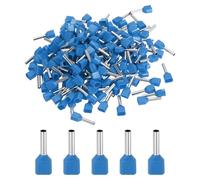 MECCANIXITY Lot de 200 embouts à double fil AWG 17/1 mm² isolés en cuivre, kit de connecteur à sertir à double barillet pour fil toronné, audio de voiture, électronique (bleu, TE1010)