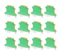 MECCANIXITY USLKG2.5 Lot de 12 blocs de jonction pour rail DIN USLKG2.5 Support de fusible à vis pour circuits électroniques à faire soi-même, jaune vert